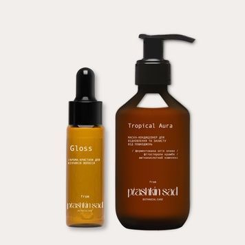 Набір для гладкості та блиску волосся "Gloss + Tropical Aura"